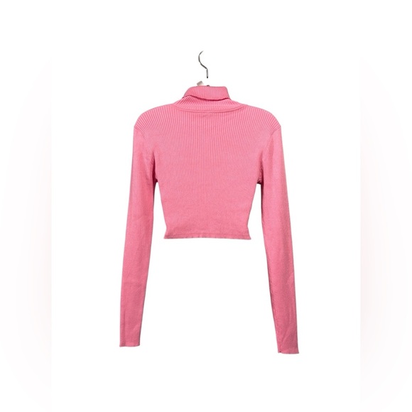 NWOT, Twik BY Simons, Pink Cropped Turtleneck Sweater, Medium - Picture 6 of 8